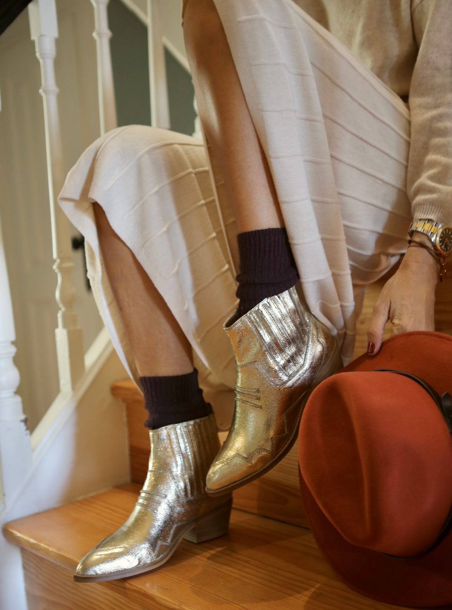 CAETANA BOOTS | GOLD