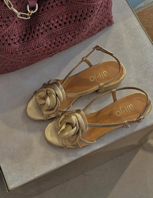 FLOWER SANDALS | GOLD