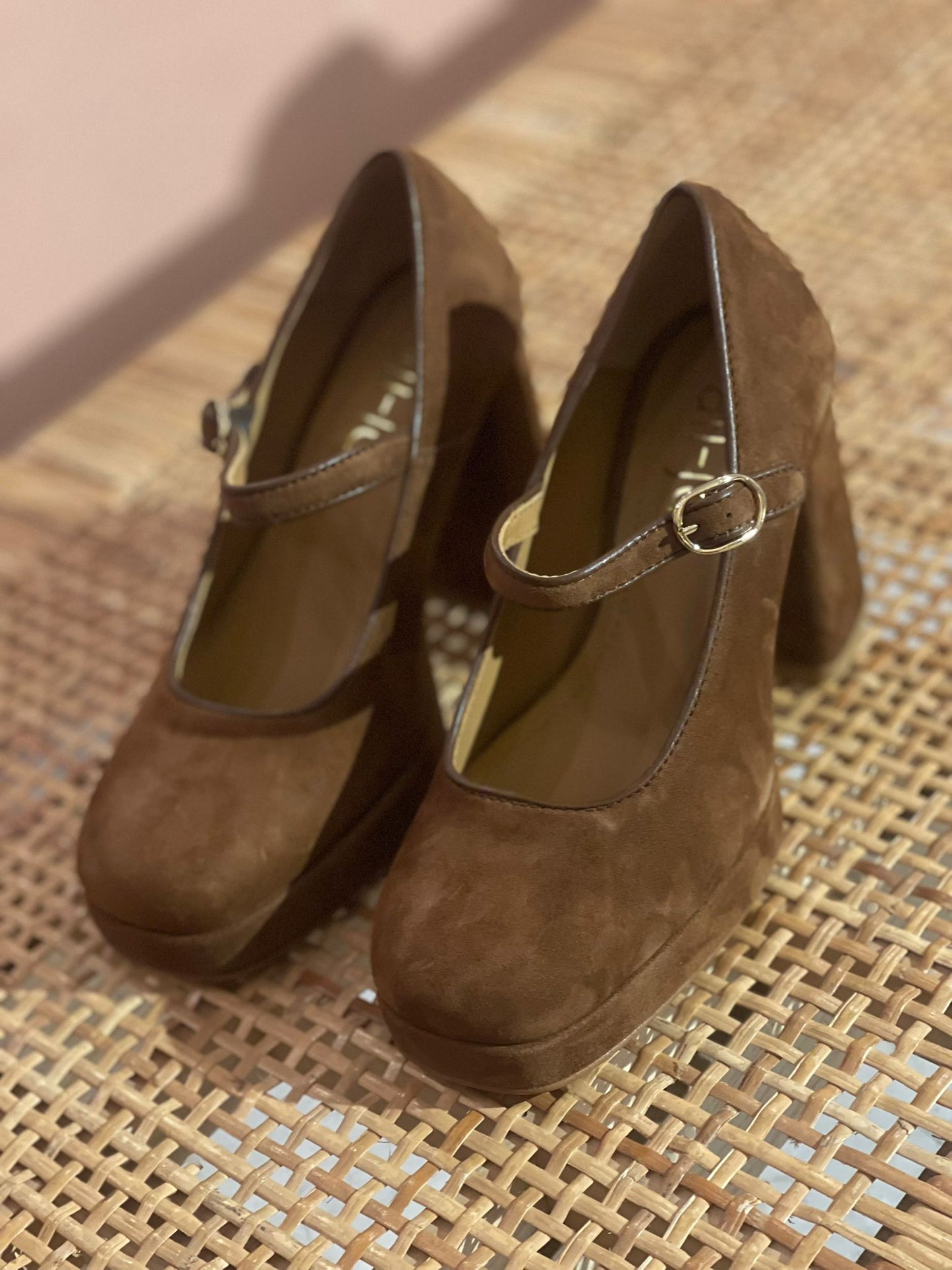 MARY JANE PLATFORM |  CAMEL SUEDE